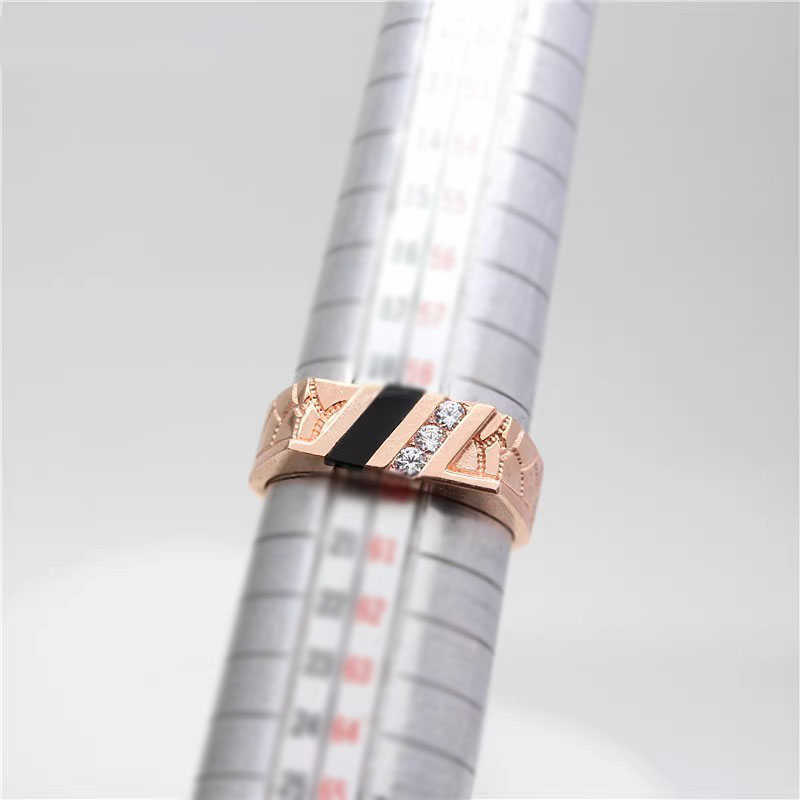 585 퍼플 골드 불규칙 상감 다이아몬드 블랙 마노 남 - Lab Grown Diamond Ring 14K Gold 리뷰 및 가격