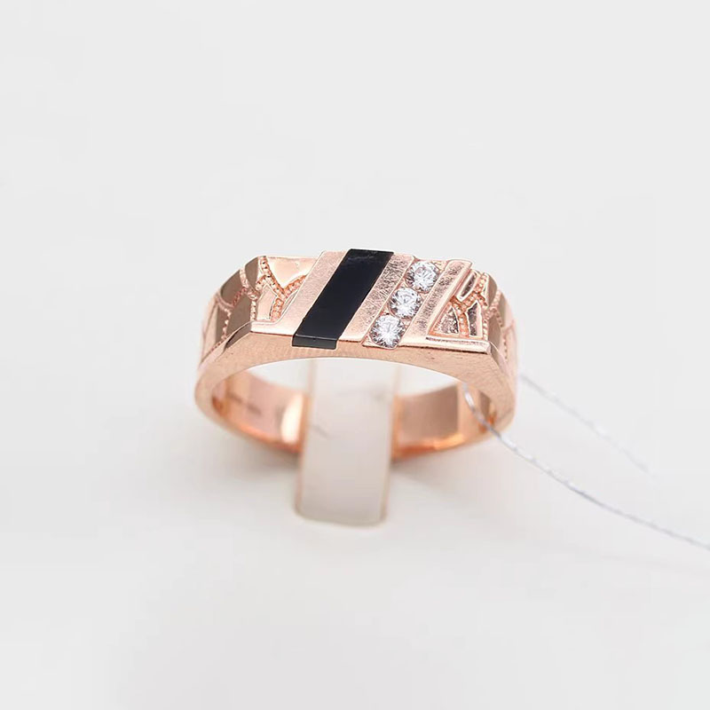 585 퍼플 골드 불규칙 상감 다이아몬드 블랙 마노 남 - Lab Grown Diamond Ring 14K Gold 리뷰 및 가격