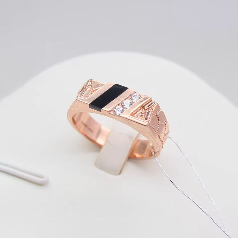 585 퍼플 골드 불규칙 상감 다이아몬드 블랙 마노 남 - Lab Grown Diamond Ring 14K Gold 리뷰 및 가격