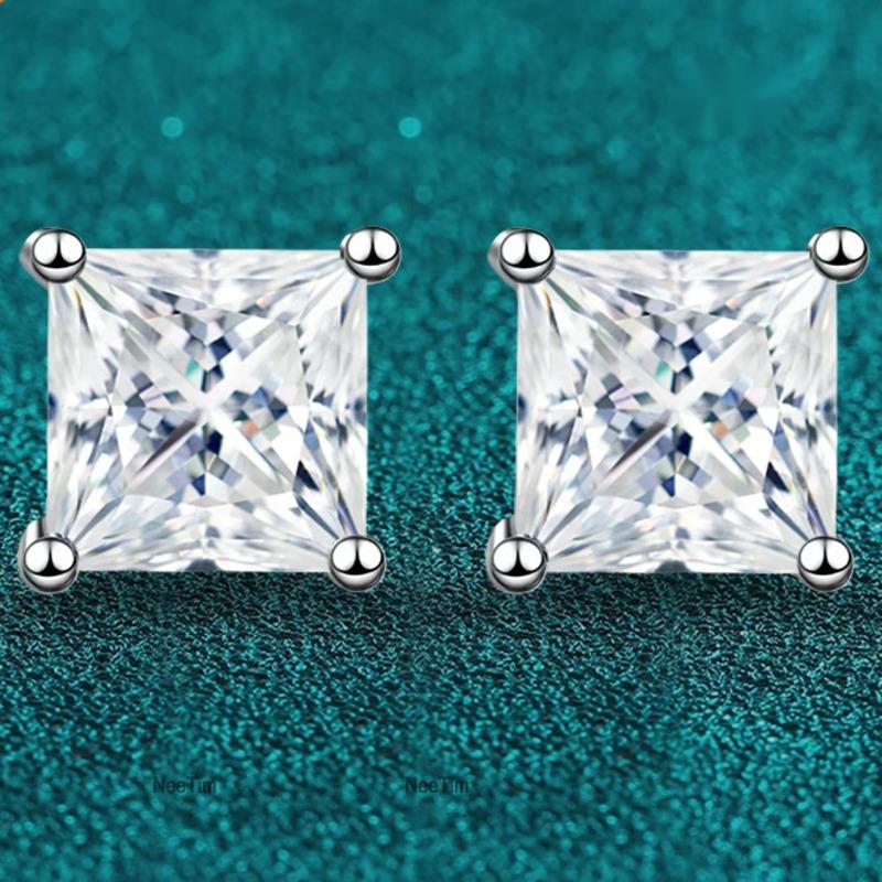 1캐럿 2캐럿 프린세스 컷 모이사나이트 귀걸이 S925 - Moissanite Stud Earrings Round Cut 1Ct 리뷰 및 가격
