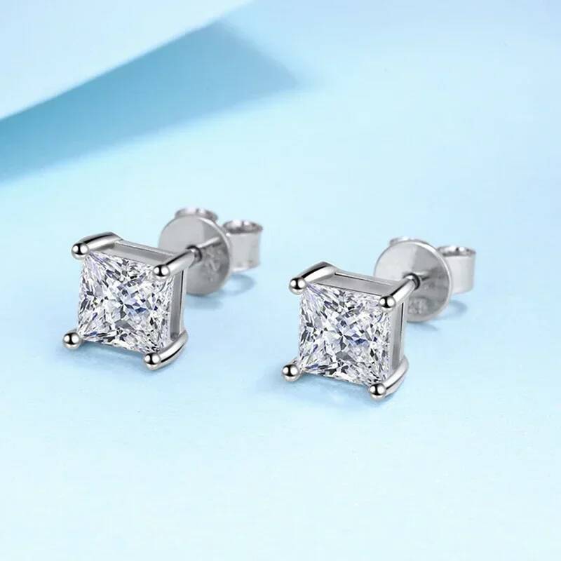 1캐럿 2캐럿 프린세스 컷 모이사나이트 귀걸이 S925 - Moissanite Stud Earrings Round Cut 1Ct 리뷰 및 가격