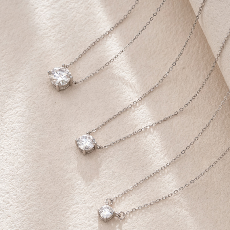 기카 게마 1-5캐럿 D 컬러 모이사나이트 목걸이, S - Moissanite Pendant Necklace Solitaire 리뷰 및 가격