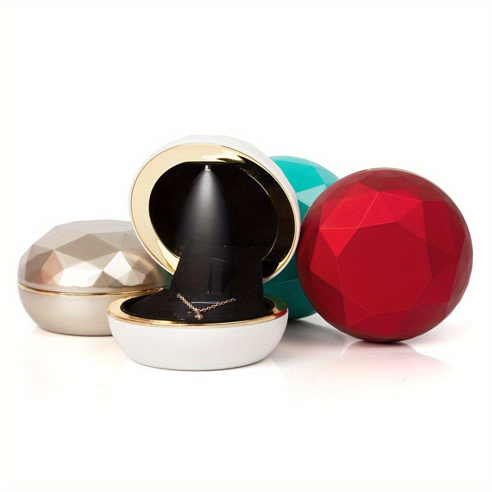 창의적인 디자인의 고급스러운 원형 LED 조명 주얼리  - Velvet Ring Box Led Light Proposal 리뷰 및 가격