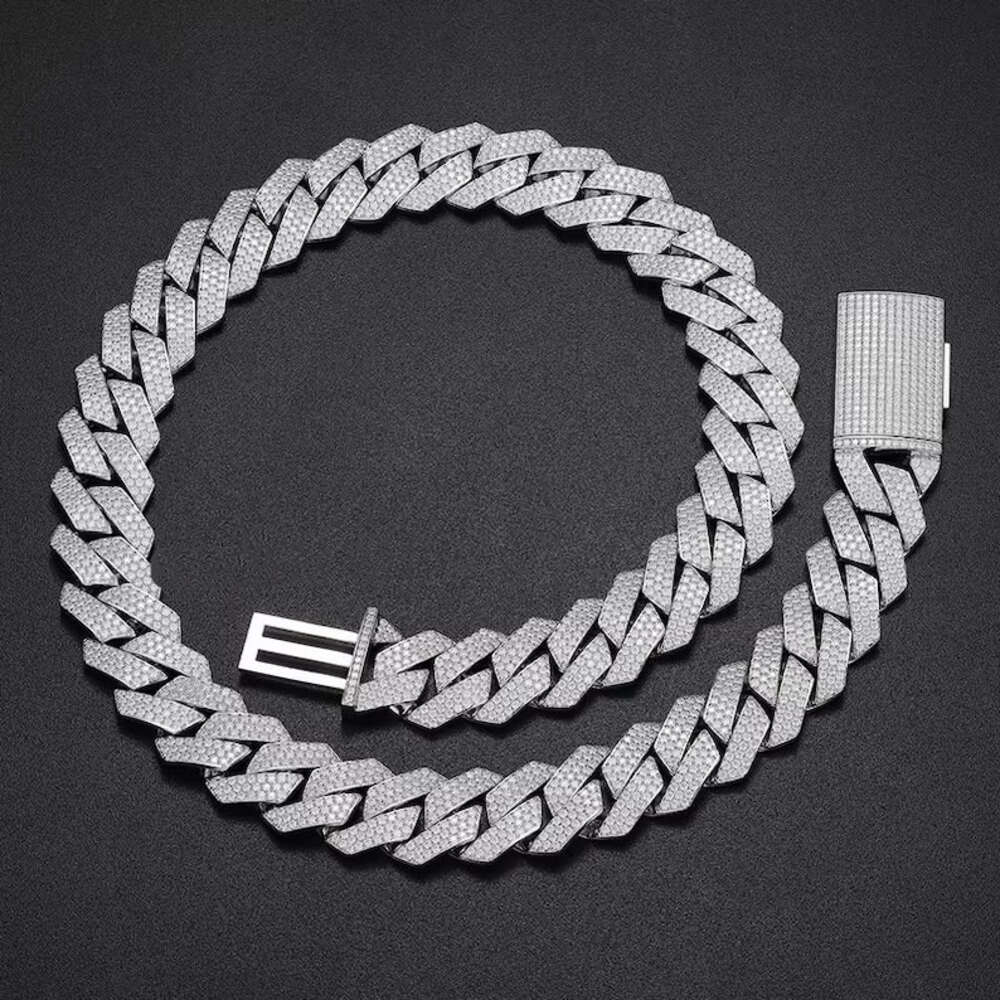 럭셔리 아이스 아웃 주얼리 925 스털링 실버 모이사나 - Moissanite Cuban Link Chain Iced Out 리뷰 및 가격