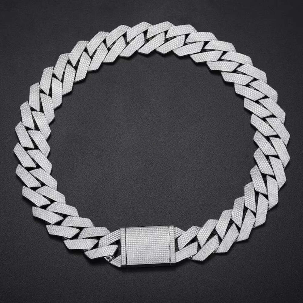 럭셔리 아이스 아웃 주얼리 925 스털링 실버 모이사나 - Moissanite Cuban Link Chain Iced Out 리뷰 및 가격