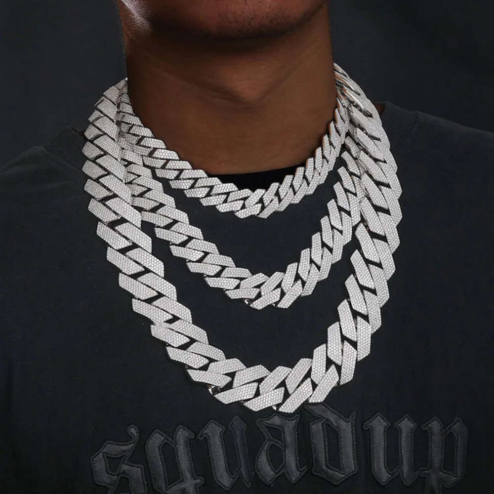 럭셔리 아이스 아웃 주얼리 925 스털링 실버 모이사나 - Moissanite Cuban Link Chain Iced Out 리뷰 및 가격