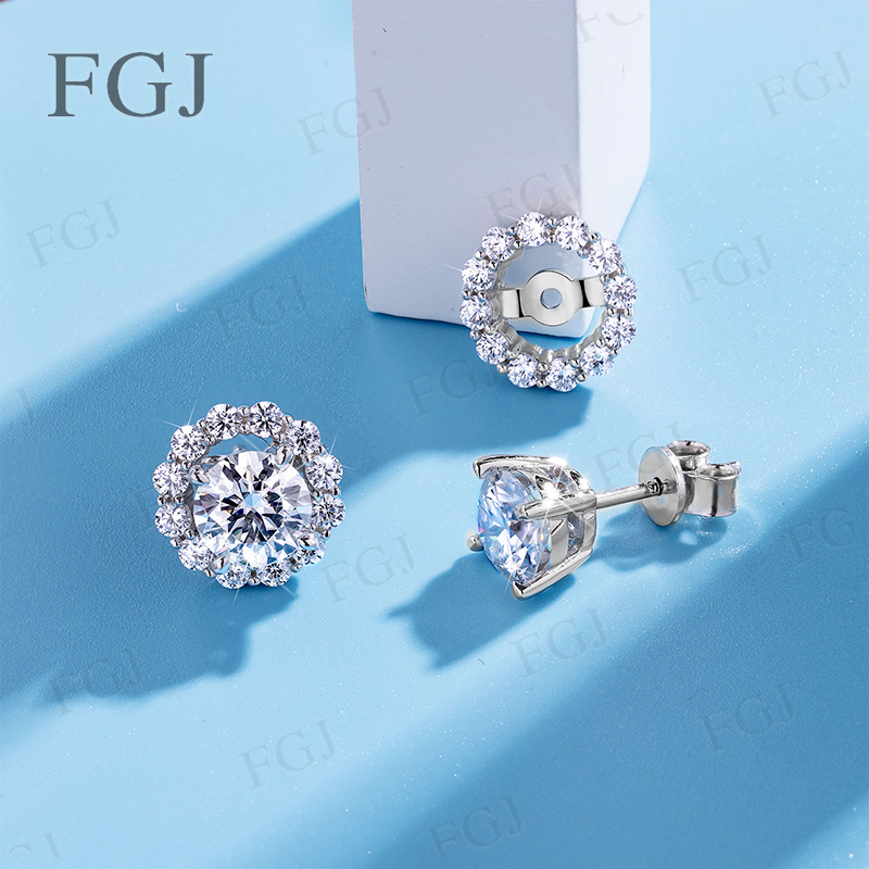 여성용 모이사나이트 다이아몬드 스터드 귀걸이 925 스 - Moissanite Stud Earrings Round Cut 1Ct 리뷰 및 가격