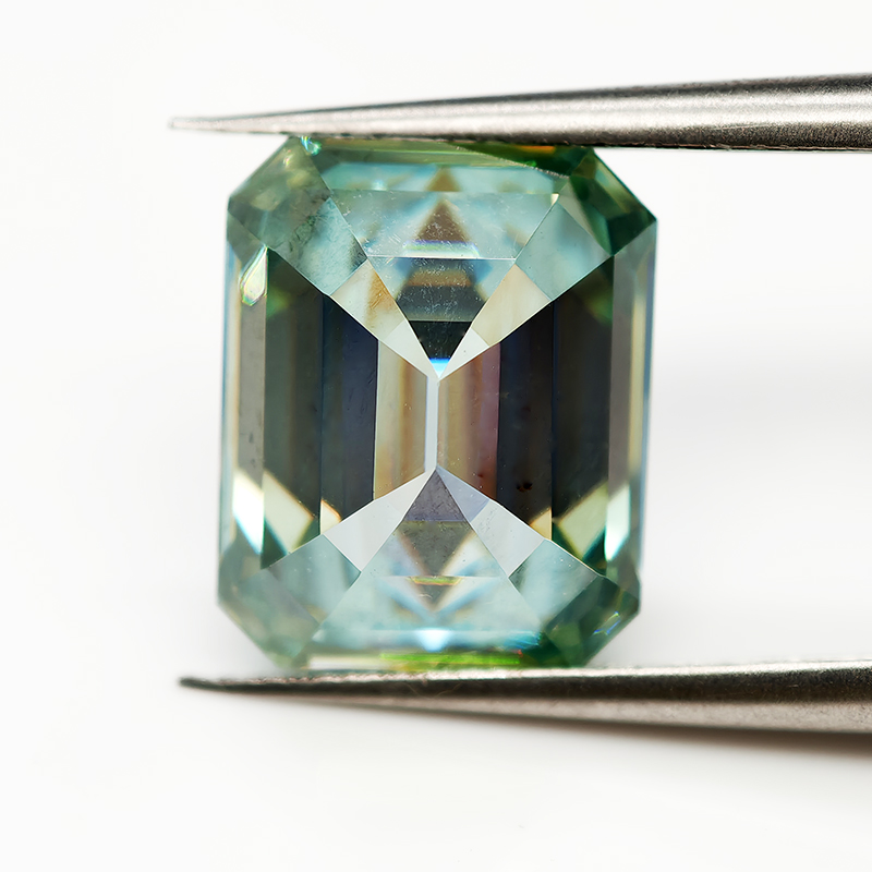 내추럴 라이트 그린 모이사나이트 루스 스톤 에메랄드 컷 - Gra Certificate Loose Moissanite Stone 리뷰 및 가격