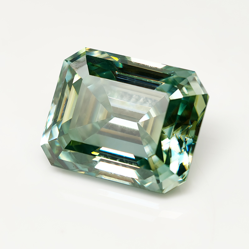내추럴 라이트 그린 모이사나이트 루스 스톤 에메랄드 컷 - Gra Certificate Loose Moissanite Stone 리뷰 및 가격