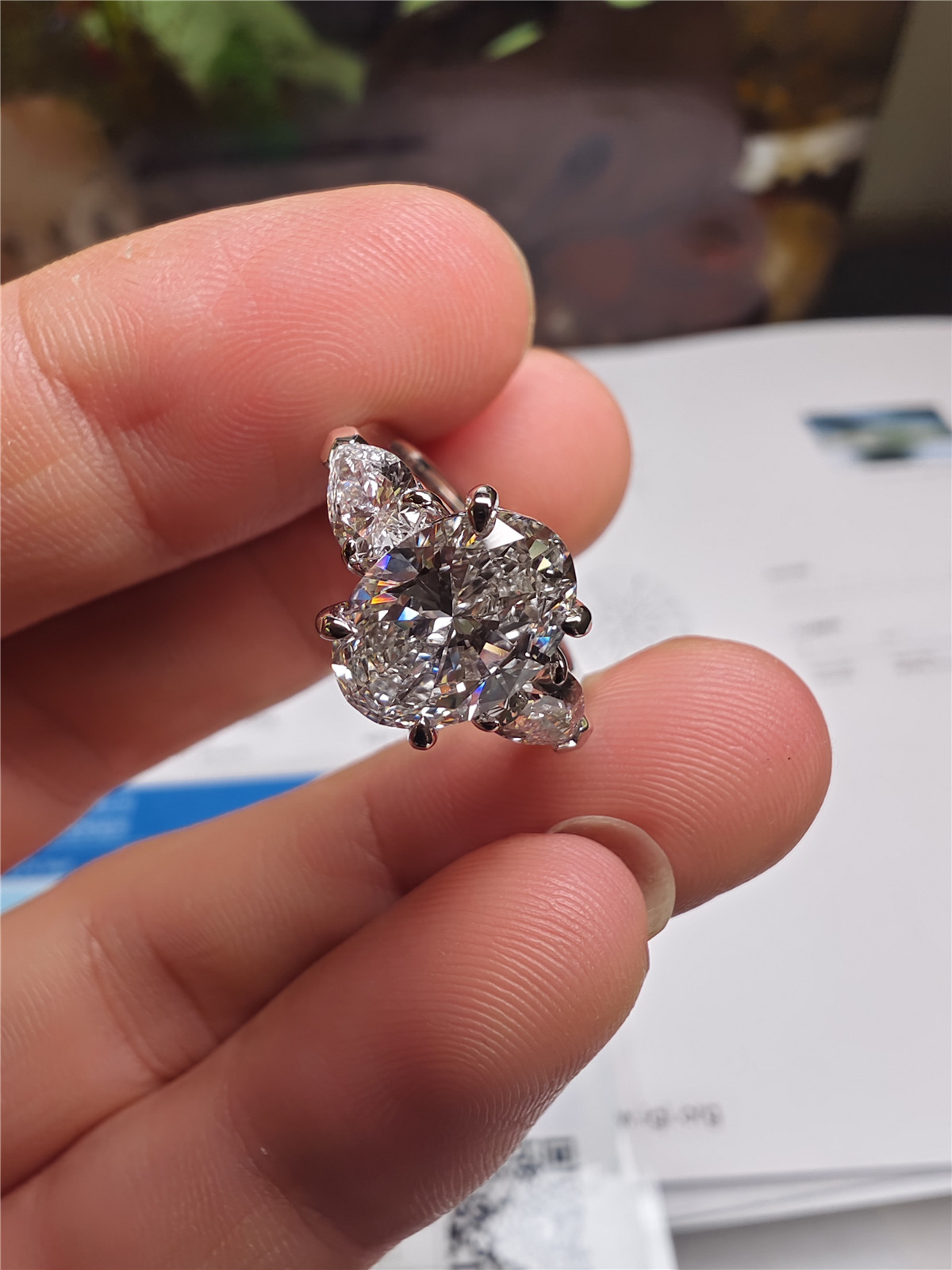 PT950 플래티넘 다이아몬드 반지, 랩 그로운 3캐럿 - Lab Grown Diamond Ring 14K Gold 리뷰 및 가격