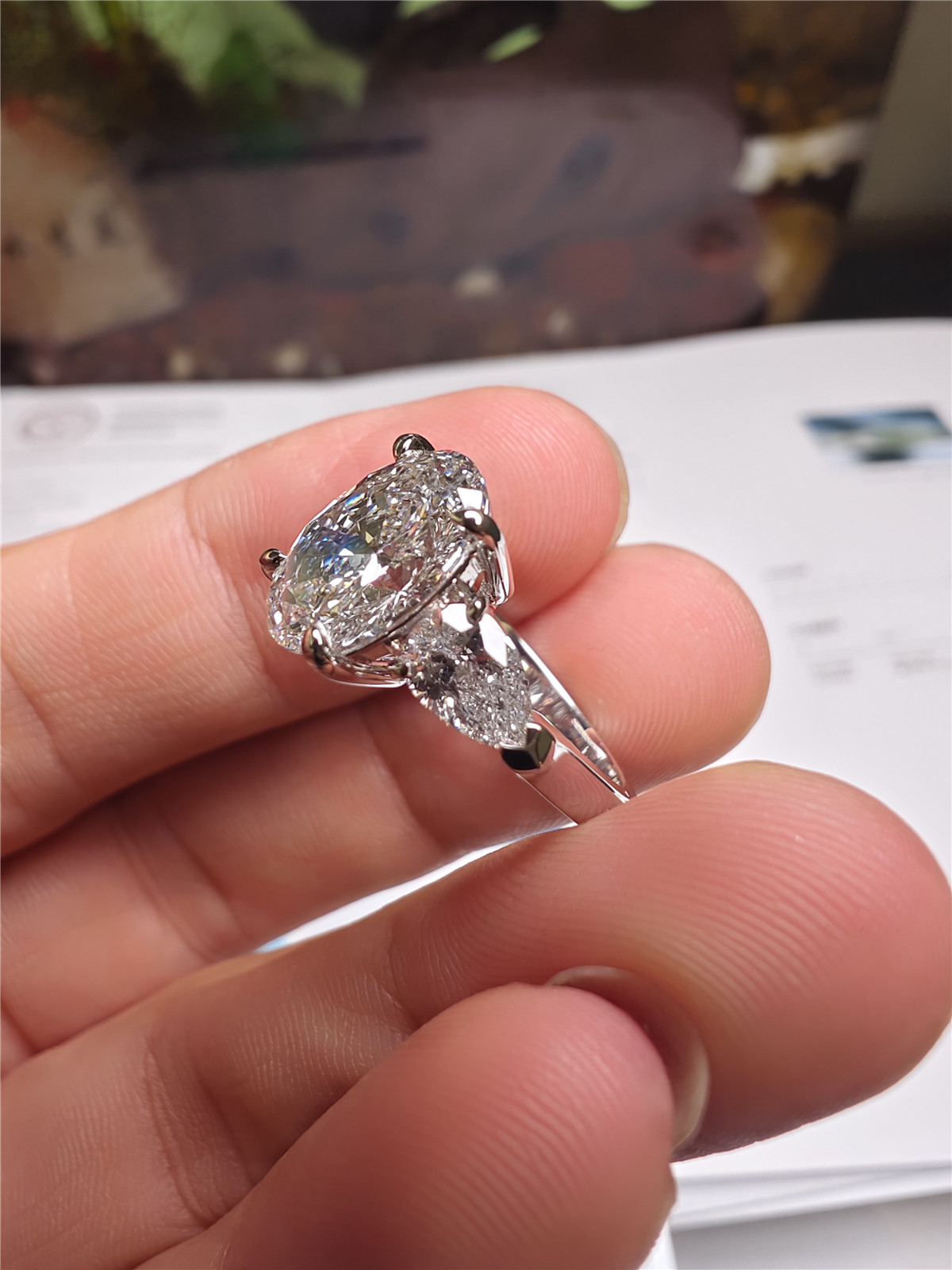 PT950 플래티넘 다이아몬드 반지, 랩 그로운 3캐럿 - Lab Grown Diamond Ring 14K Gold 리뷰 및 가격