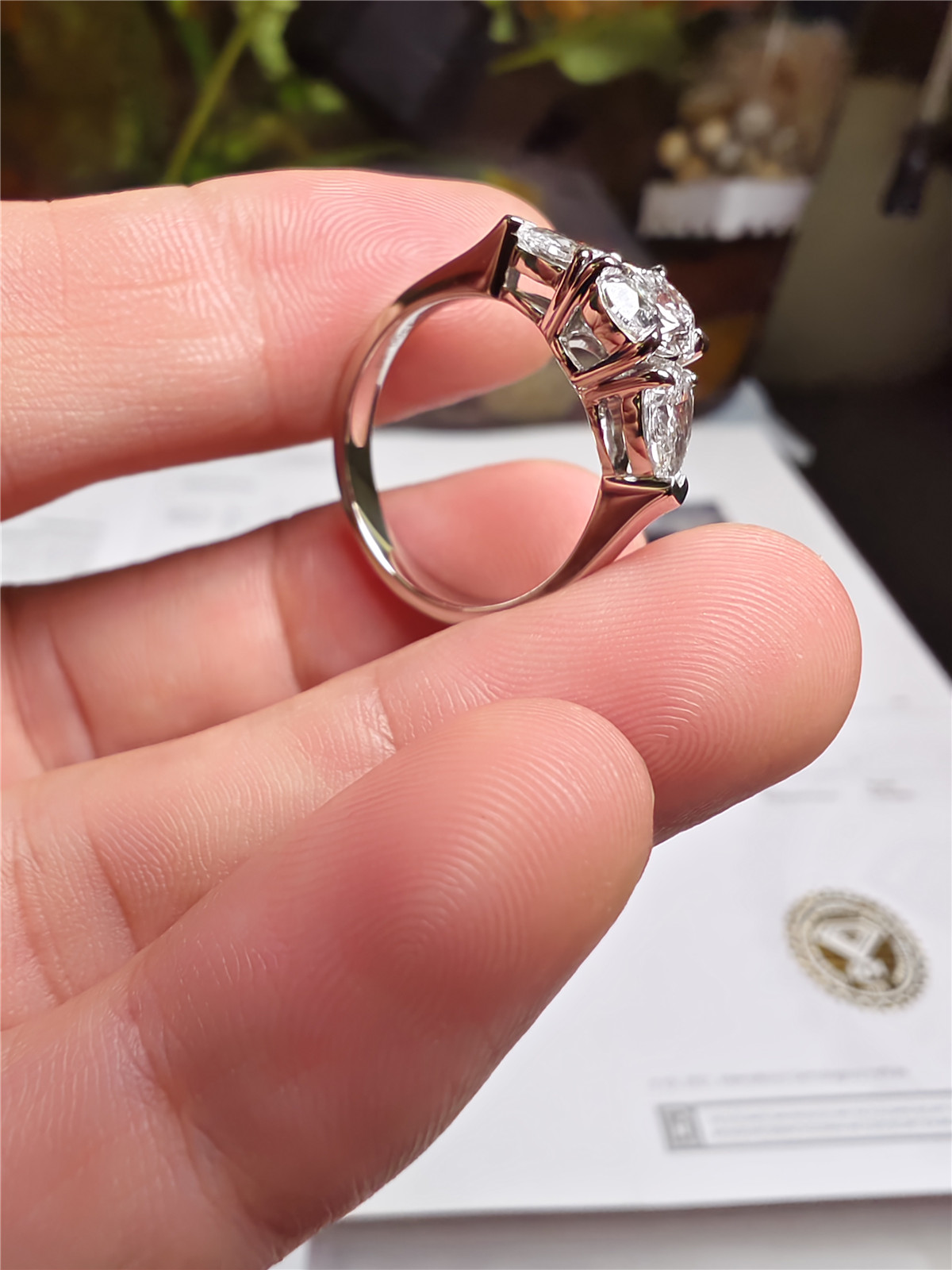 PT950 플래티넘 다이아몬드 반지, 랩 그로운 3캐럿 - Lab Grown Diamond Ring 14K Gold 리뷰 및 가격