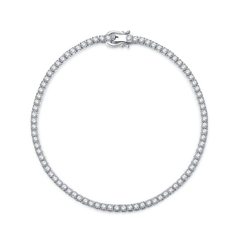 새로운 S925 실버 Moissanite 팔찌 여성 유 - Moissanite Tennis Bracelet 925 Sterling 리뷰 및 가격