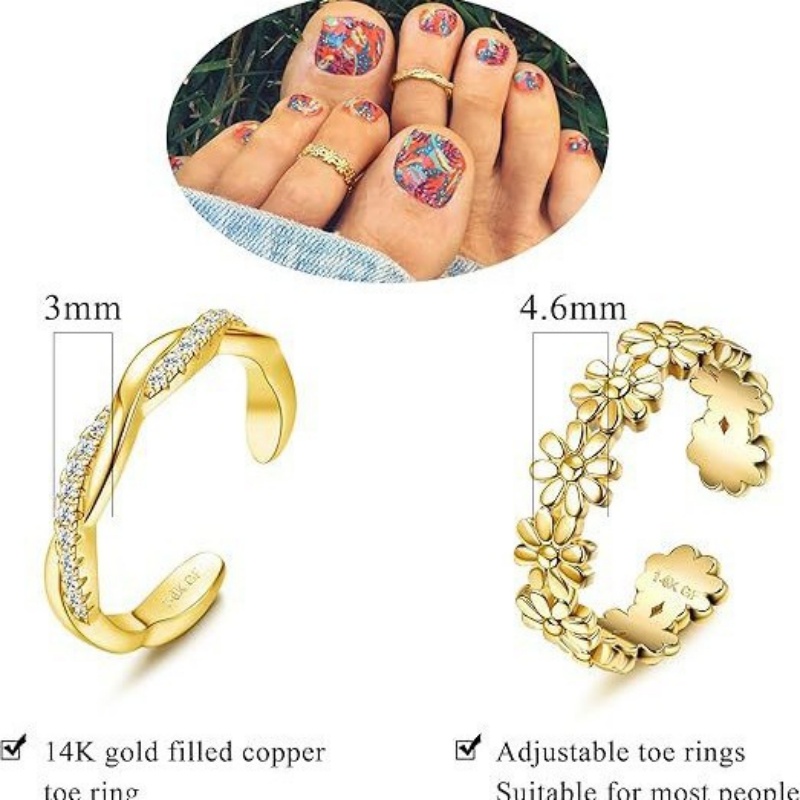 여성용 14K 금도금 조절 가능 지르콘 발찌 투피스 세 - Lab Grown Diamond Ring 14K Gold 리뷰 및 가격