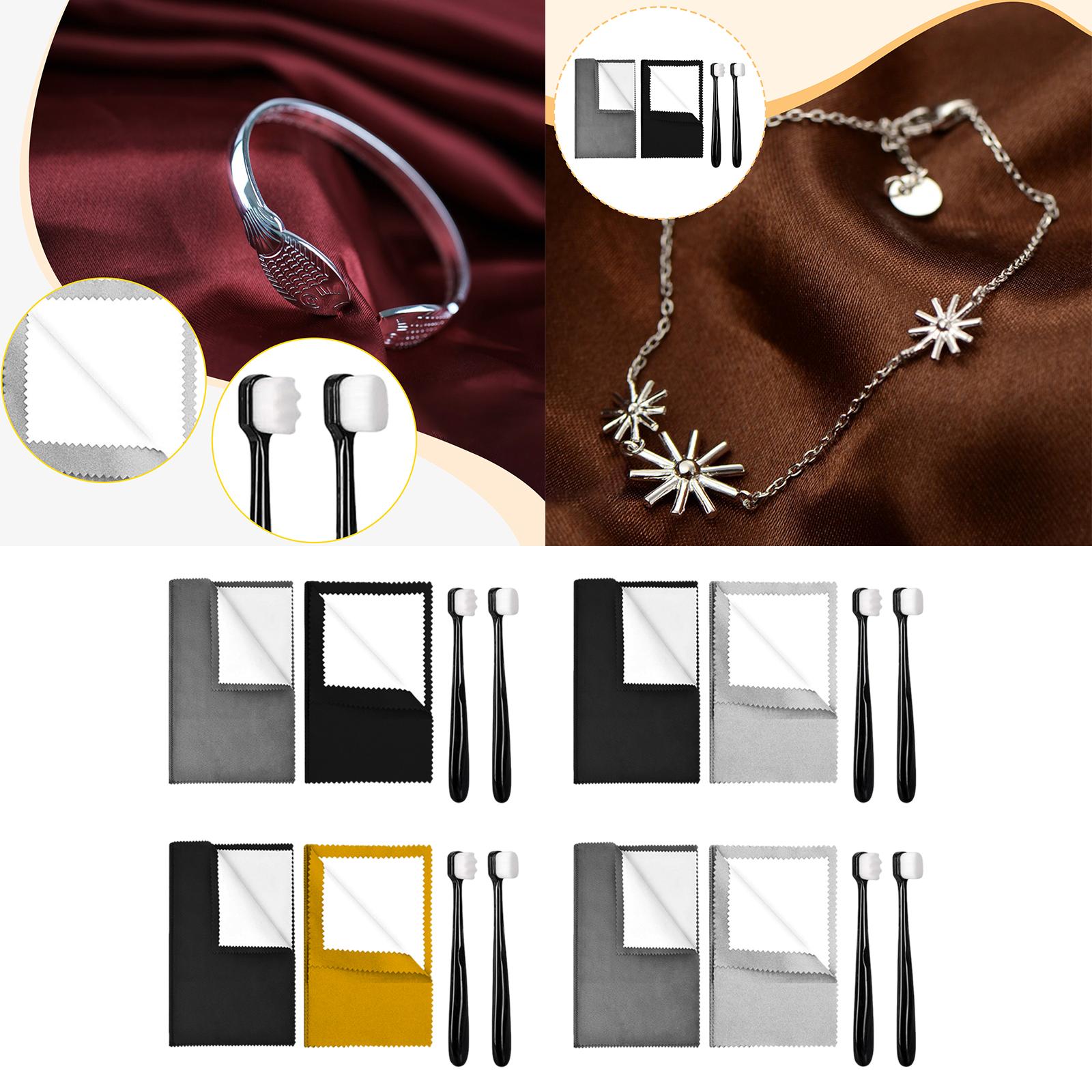 2개의 브러시가 포함된 보석 세척 키트 실용적이고 재사 - Jewelry Polishing Cloth Silver Cleaner 리뷰 및 가격
