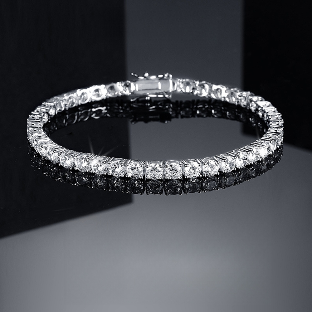 공장가 3-6.5MM S925 스털링 실버 D 컬러 V - Moissanite Tennis Bracelet 925 Sterling 리뷰 및 가격
