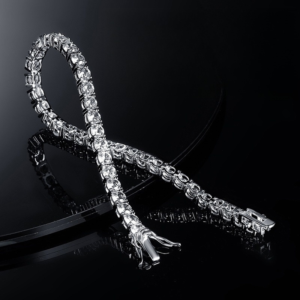 공장가 3-6.5MM S925 스털링 실버 D 컬러 V - Moissanite Tennis Bracelet 925 Sterling 리뷰 및 가격