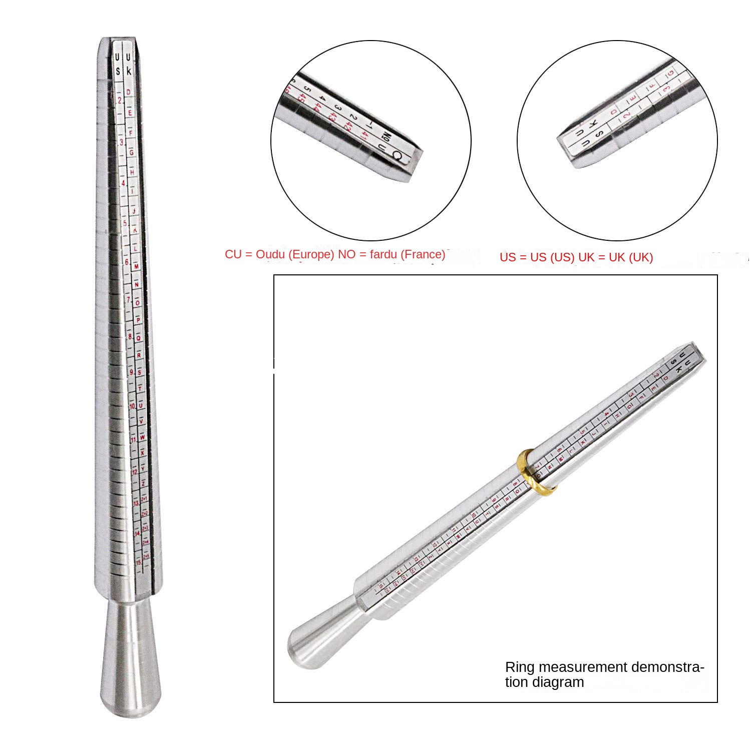 금속 링 사이즈 측정 도구 세트: 링 사이즈 측정기,  - Ring Sizer Measuring Tool Mandrel Set 리뷰 및 가격