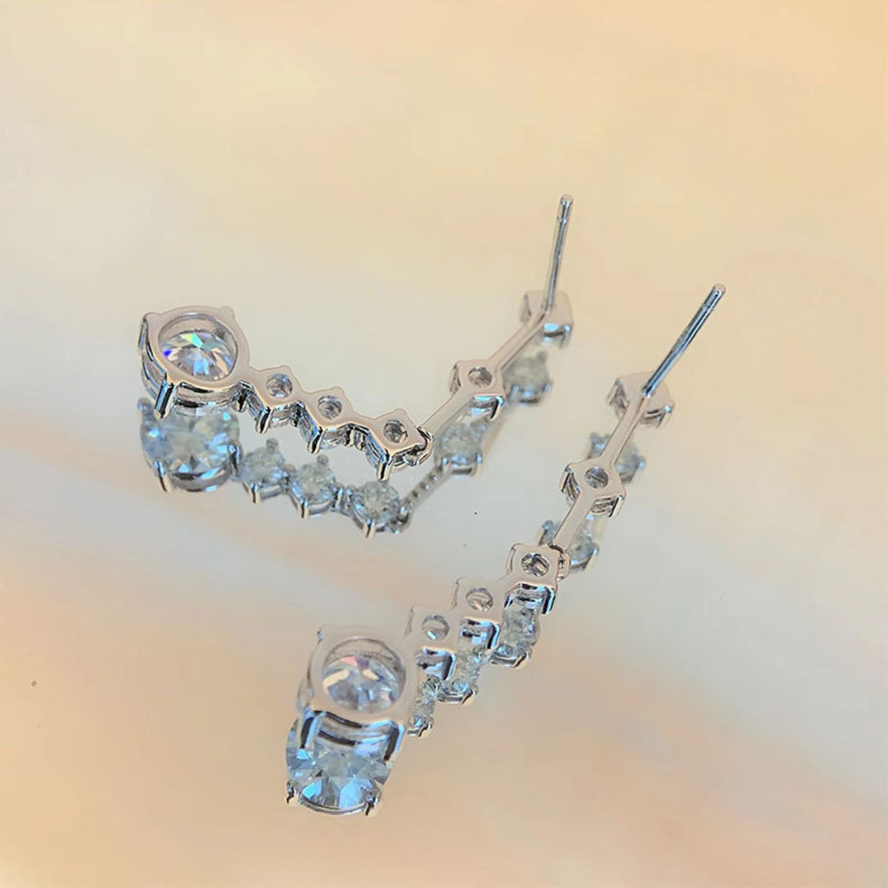 925 스털링 실버 소재의 1캐럿 둥근 모양의 모이사나 - Moissanite Stud Earrings Round Cut 1Ct 리뷰 및 가격