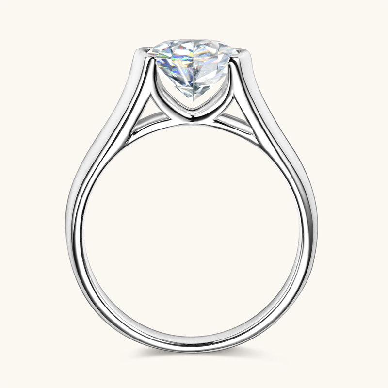 2캐럿 라운드 D 컬러 VVS1 모이사나이트 반지, S - Moissanite Engagement Ring 2 Carat D Vvs1 리뷰 및 가격