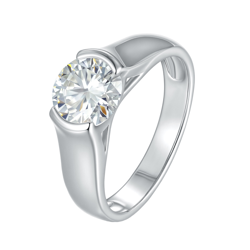 2캐럿 라운드 D 컬러 VVS1 모이사나이트 반지, S - Moissanite Engagement Ring 2 Carat D Vvs1 리뷰 및 가격