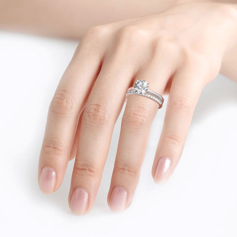 ANZIW 2 캐럿 모든 Moissanite 반지 신부 - Moissanite Eternity Band Ring Stackable 리뷰 및 가격