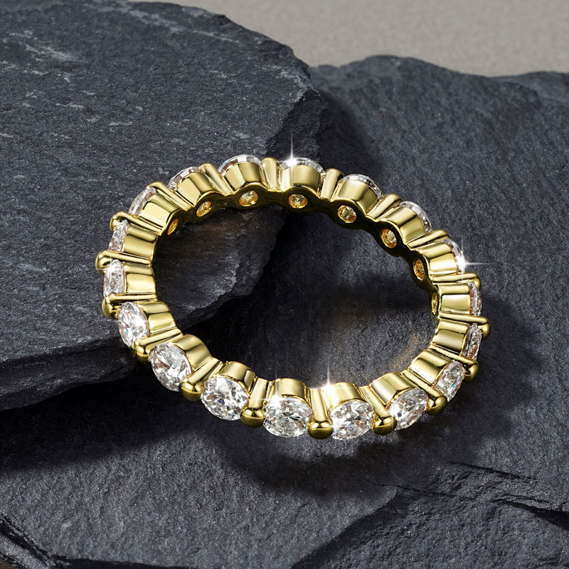 Abestecom D 컬러 14K 골드 필드 링 클래식 - Moissanite Eternity Band Ring Stackable 리뷰 및 가격