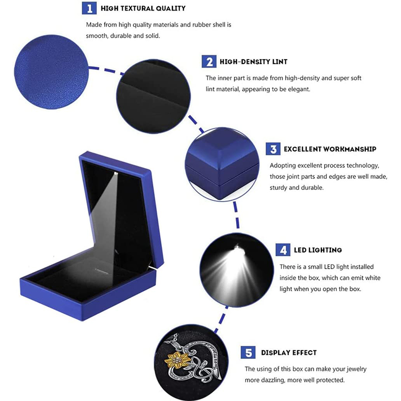 결혼식 약혼 제안 생일 기념일 선물 PackingCas - Velvet Ring Box Led Light Proposal 리뷰 및 가격