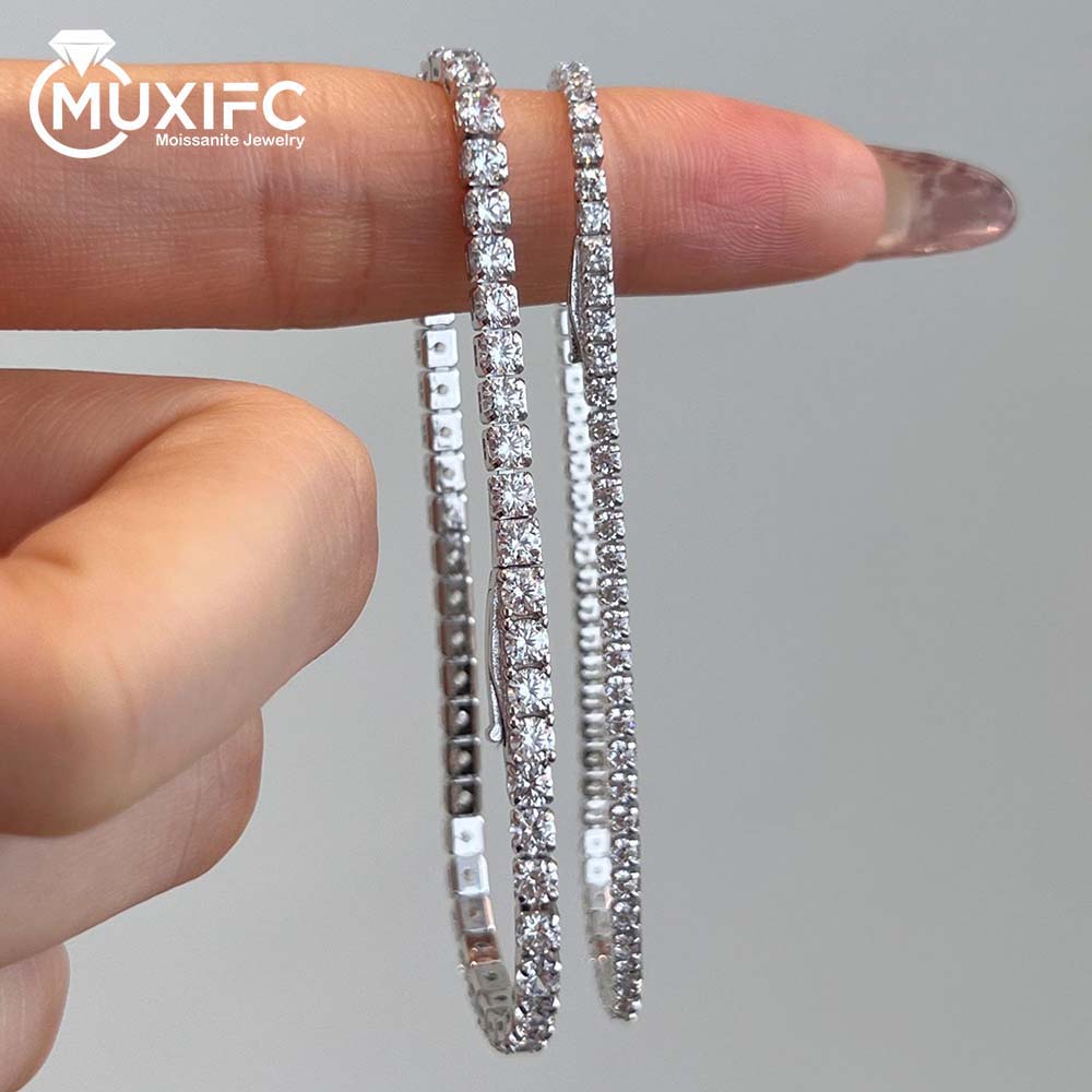 MUXIFC 2mm 2.5mm 3mm Moissanit - Moissanite Tennis Bracelet 925 Sterling 리뷰 및 가격
