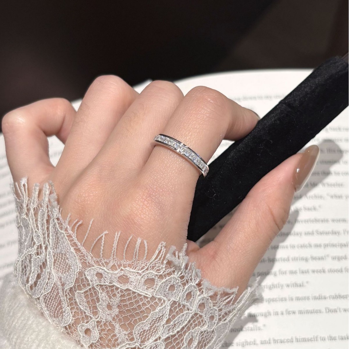 MOVESKI S925 스털링 실버 이터니티 모이사나이 - Moissanite Eternity Band Ring Stackable 리뷰 및 가격