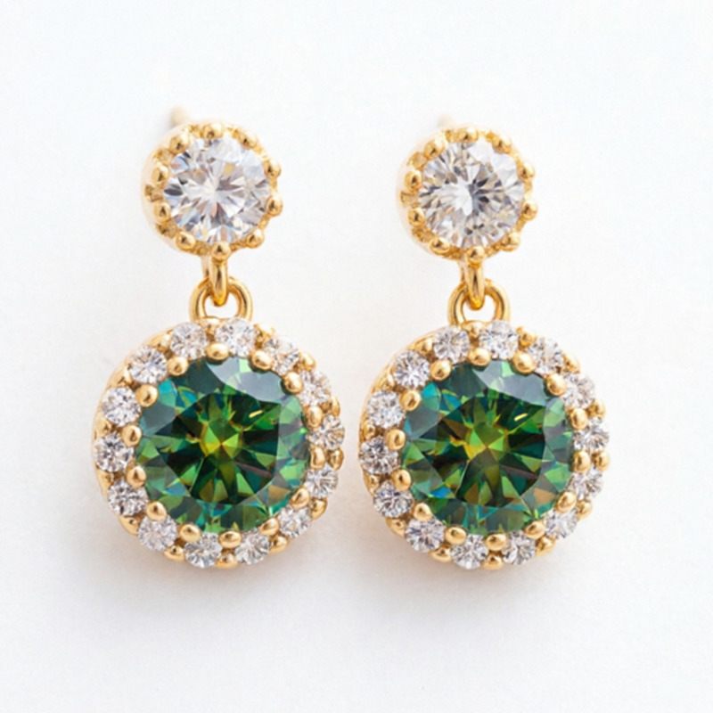Jellystory S925 스털링 실버 모이사나이트  - Moissanite Stud Earrings Round Cut 1Ct 리뷰 및 가격