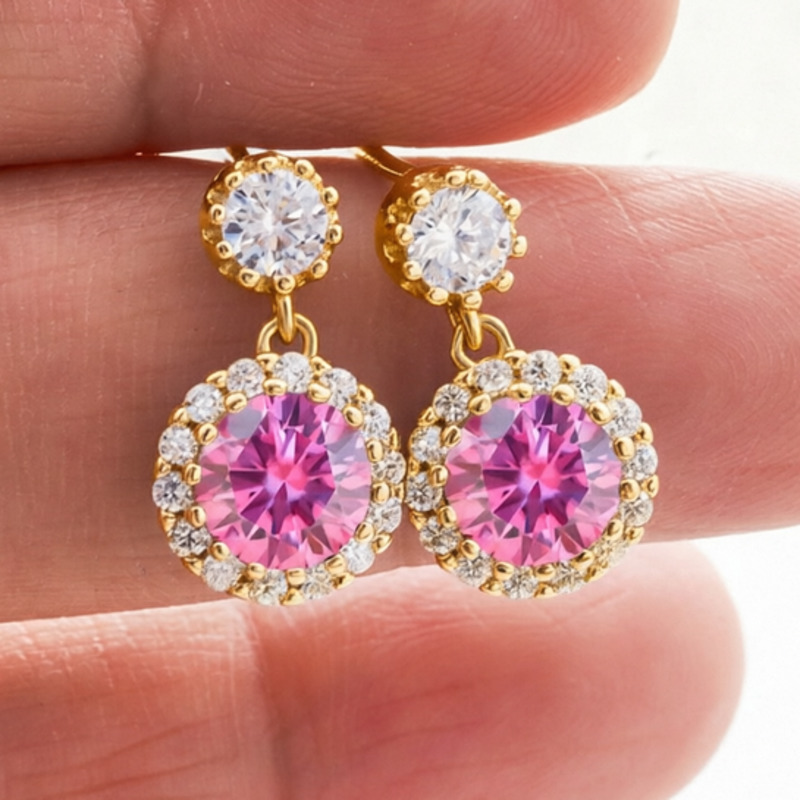 Jellystory S925 스털링 실버 모이사나이트  - Moissanite Stud Earrings Round Cut 1Ct 리뷰 및 가격