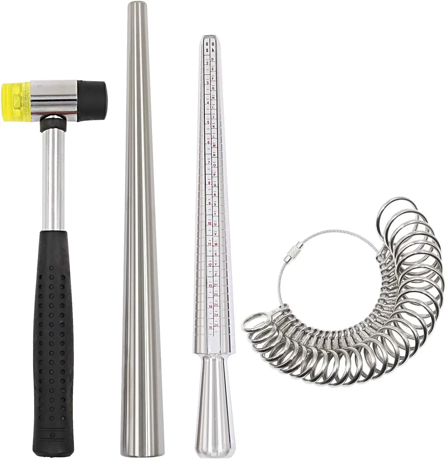 반지 사이즈 측정 도구, 스틸 반지 사이즈 측정기, 반 - Ring Sizer Measuring Tool Mandrel Set 리뷰 및 가격