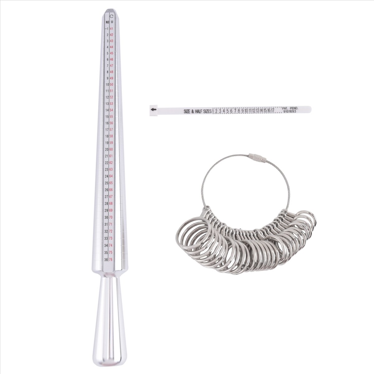 최고 판매 3종 반지 사이즈 측정 도구 세트, 손가락  - Ring Sizer Measuring Tool Mandrel Set 리뷰 및 가격