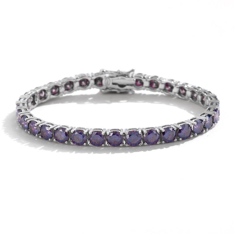 D VVS 오리지널 퍼플 모이사나이트 테니스 팔찌 (여 - Moissanite Tennis Bracelet 925 Sterling 리뷰 및 가격