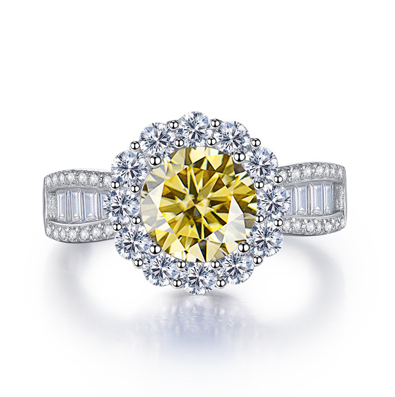 S925 스털링 실버 반지, 2캐럿 D VVS1 모이사 - Moissanite Engagement Ring 2 Carat D Vvs1 리뷰 및 가격