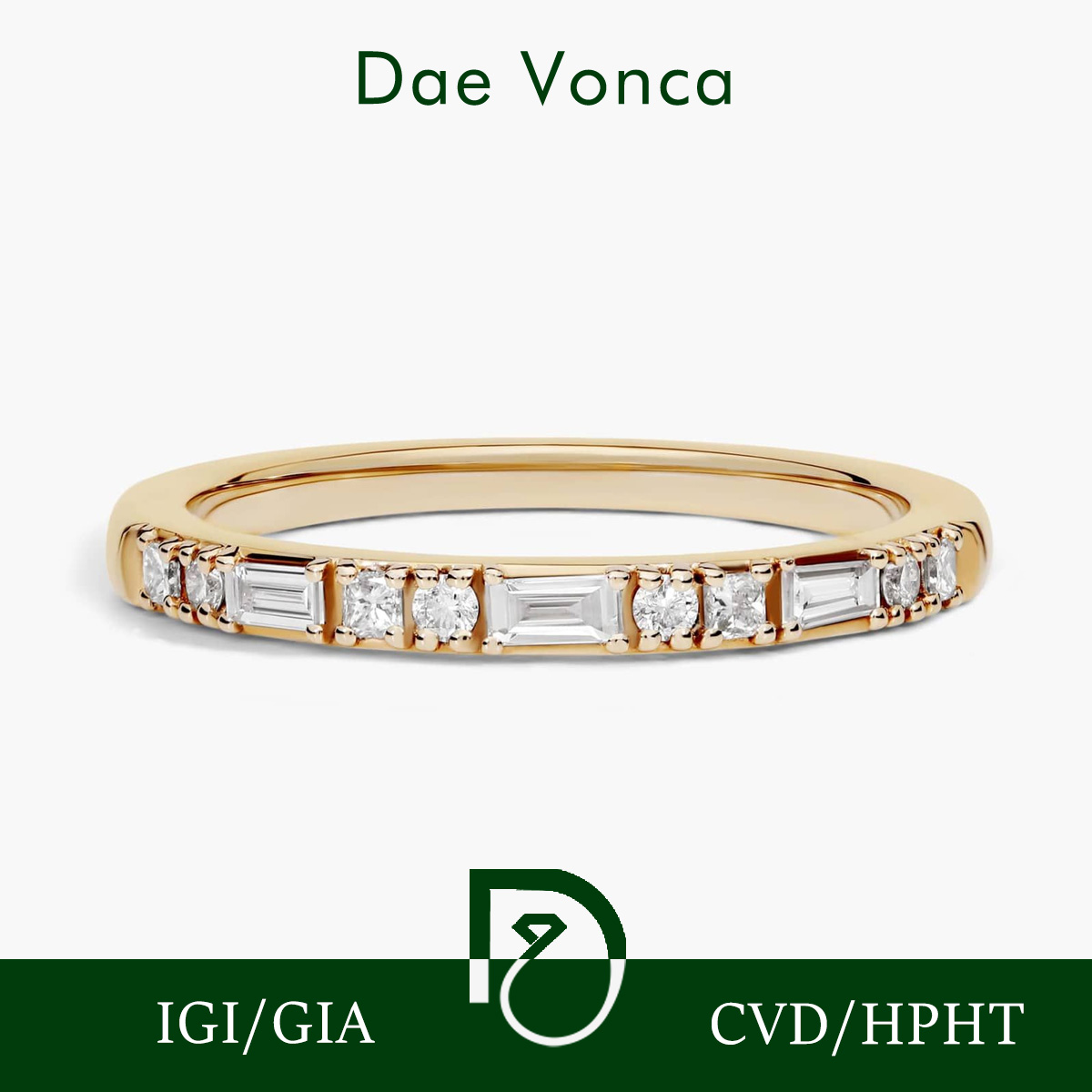 9K/14K/18K 옐로우 골드 하프 이터니티 랩 다이 - Lab Grown Diamond Ring 14K Gold 리뷰 및 가격