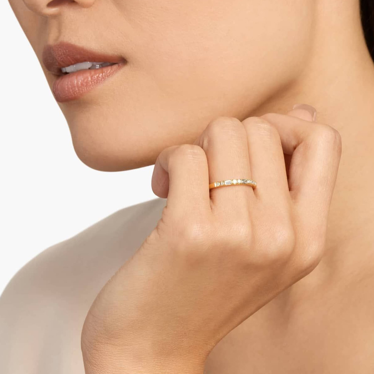 9K/14K/18K 옐로우 골드 하프 이터니티 랩 다이 - Lab Grown Diamond Ring 14K Gold 리뷰 및 가격
