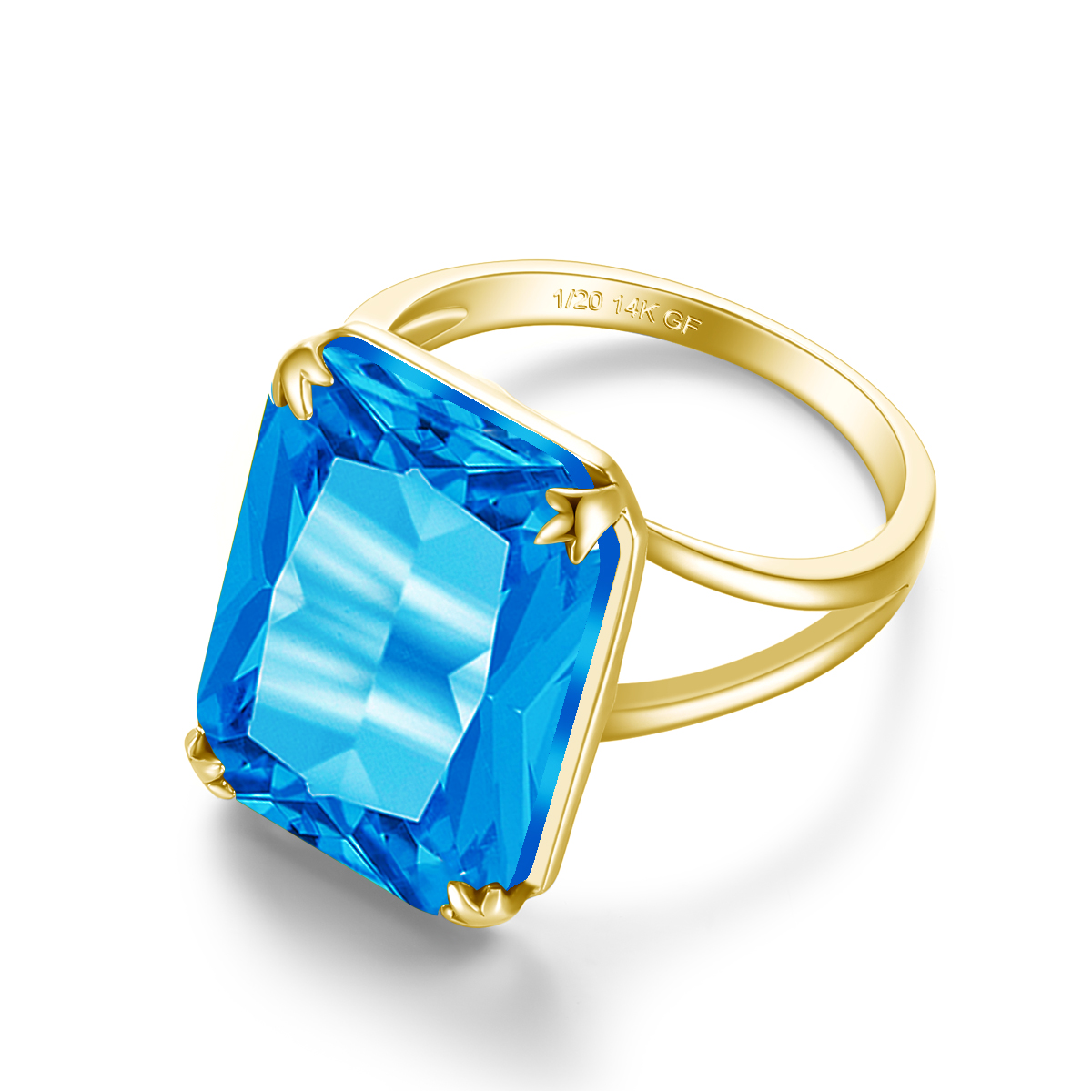 블루 토파즈 반지 솔리드 14k 골드 필드 100% 정 - Lab Grown Diamond Ring 14K Gold 리뷰 및 가격