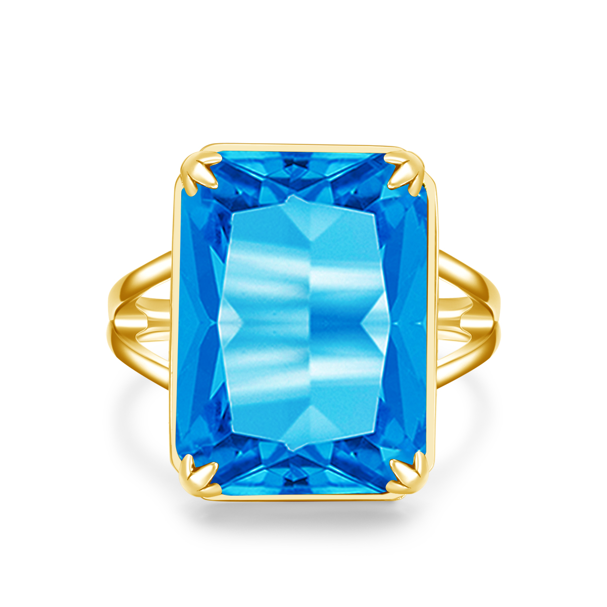 블루 토파즈 반지 솔리드 14k 골드 필드 100% 정 - Lab Grown Diamond Ring 14K Gold 리뷰 및 가격
