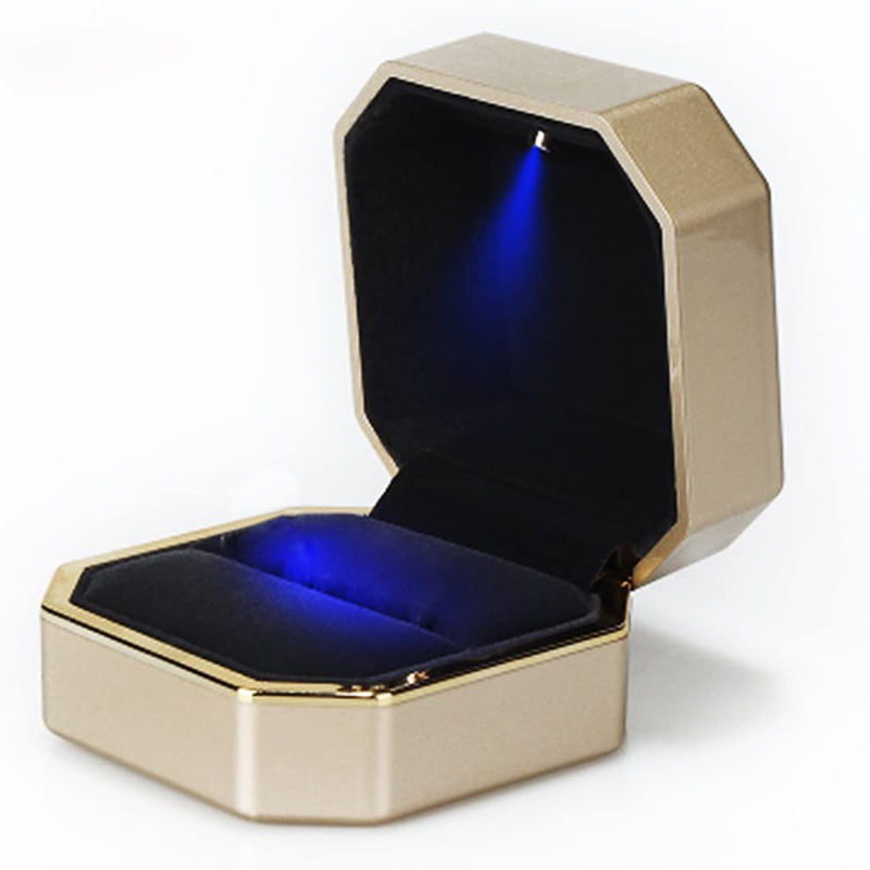 LED 조명이 있는 고급 벨벳 고무 소재의 반지/목걸이 - Velvet Ring Box Led Light Proposal 리뷰 및 가격