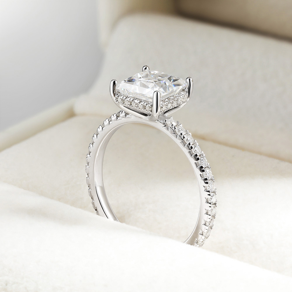 2 캐럿 D VVS1 프린세스 컷 풀 모이사나이트 반지 - Moissanite Engagement Ring 2 Carat D Vvs1 리뷰 및 가격