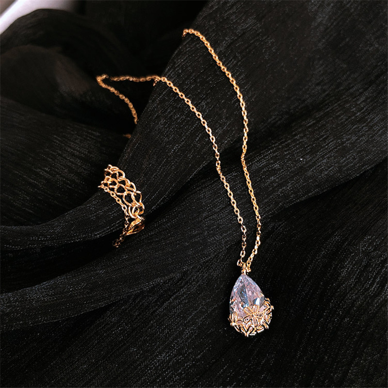 14K 골드 물방울 모양 랩 다이아몬드 펜던트, 925 - Moissanite Pendant Necklace Solitaire 리뷰 및 가격