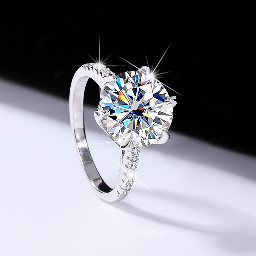 JoyceJelly 925 스털링 실버 반지, 5 캐럿 - Moissanite Engagement Ring 2 Carat D Vvs1 리뷰 및 가격