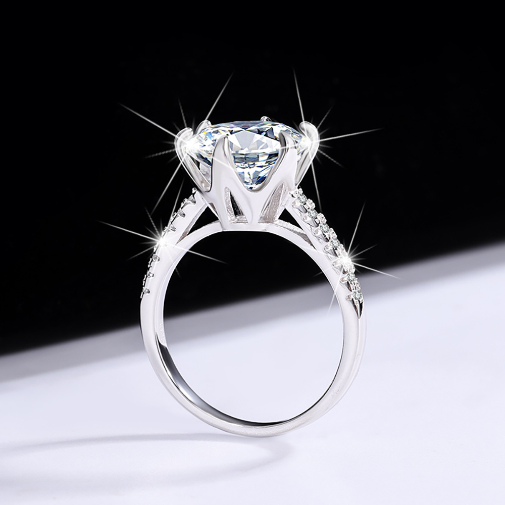 JoyceJelly 925 스털링 실버 반지, 5 캐럿 - Moissanite Engagement Ring 2 Carat D Vvs1 리뷰 및 가격