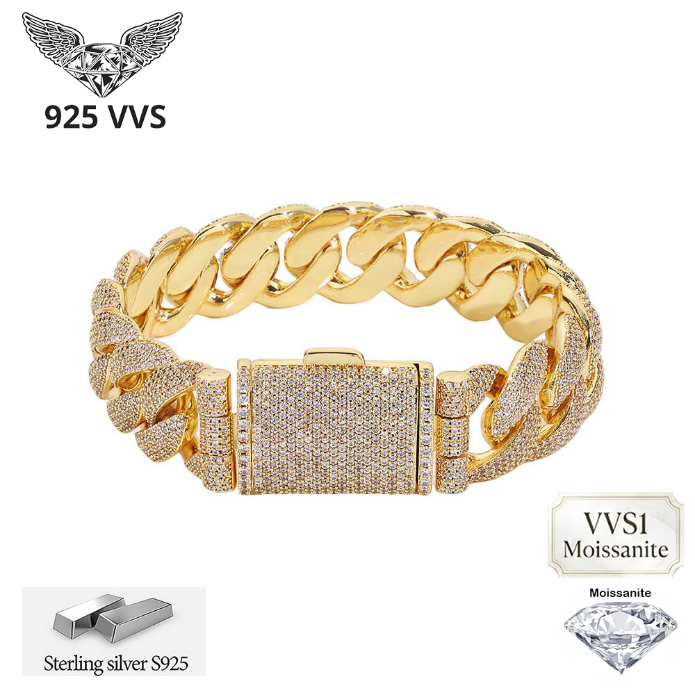 S925 실버 22mm 두께의 아이스드 아웃 쿠반 링크 - Moissanite Cuban Link Chain Iced Out 리뷰 및 가격