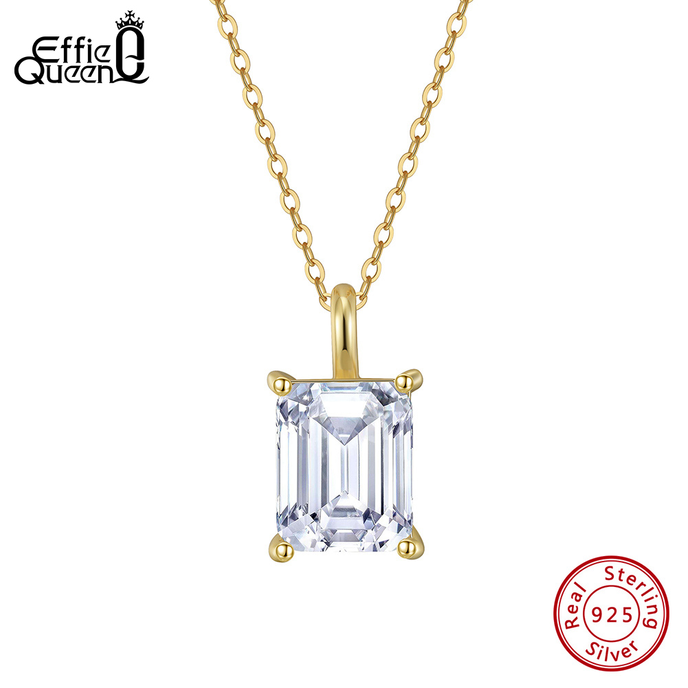 EFFIE QUEEN 인증 1-4CT D 컬러 모이사나 - Moissanite Pendant Necklace Solitaire 리뷰 및 가격