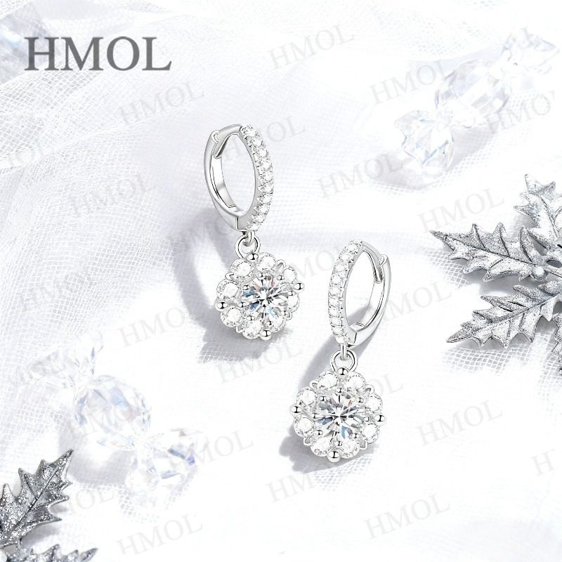 라운드 컷 1캐럿 모이사나이트 귀걸이 화이트/블랙/샴페 - Moissanite Stud Earrings Round Cut 1Ct 리뷰 및 가격