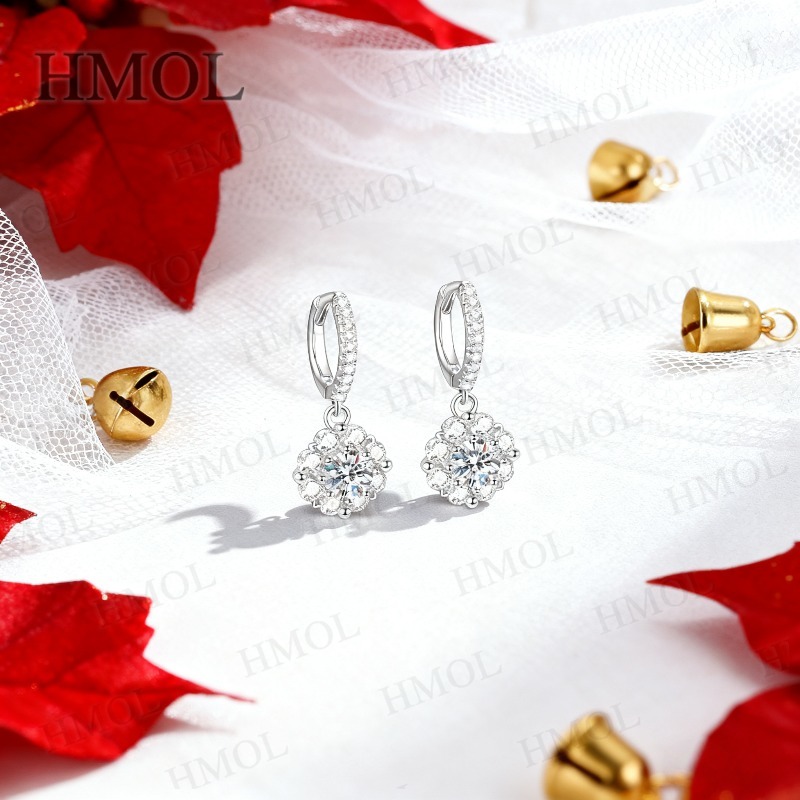 라운드 컷 1캐럿 모이사나이트 귀걸이 화이트/블랙/샴페 - Moissanite Stud Earrings Round Cut 1Ct 리뷰 및 가격