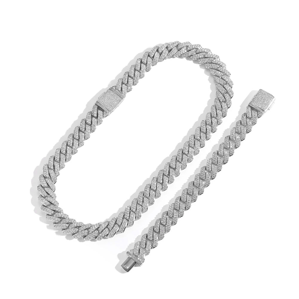 누오야 10/15MM 투 로우 VVS 모이사나이트 아이 - Moissanite Cuban Link Chain Iced Out 리뷰 및 가격
